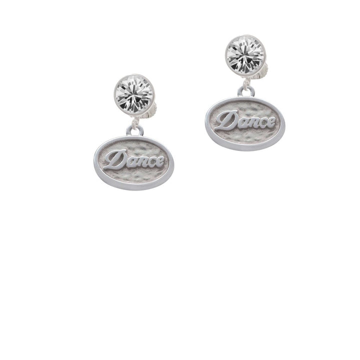 Dance - Oval Seal Crystal Clip On Earrings Image 1