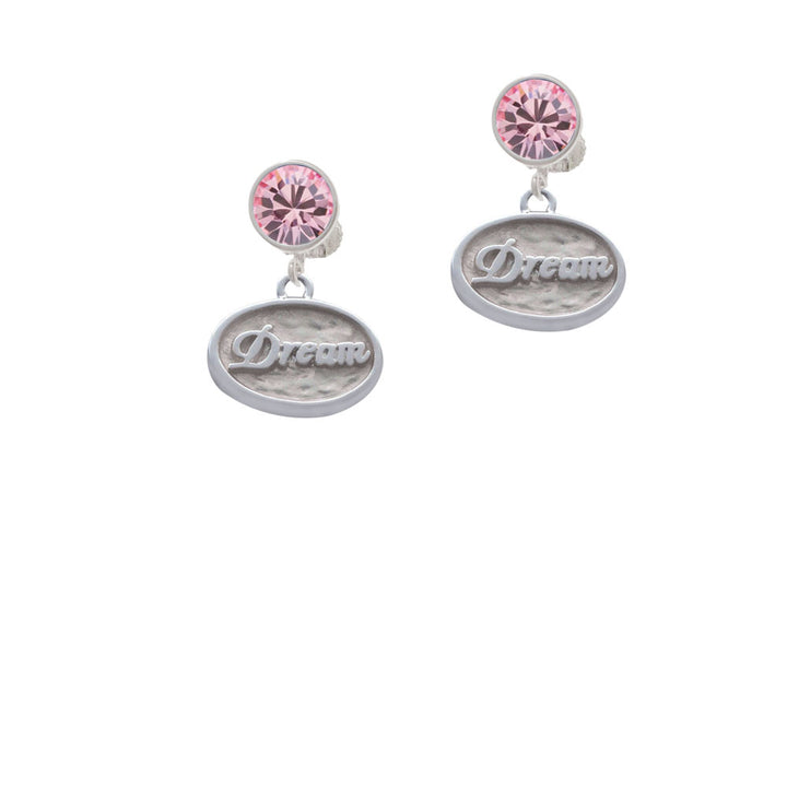 Dream - Oval Seal Crystal Clip On Earrings Image 4