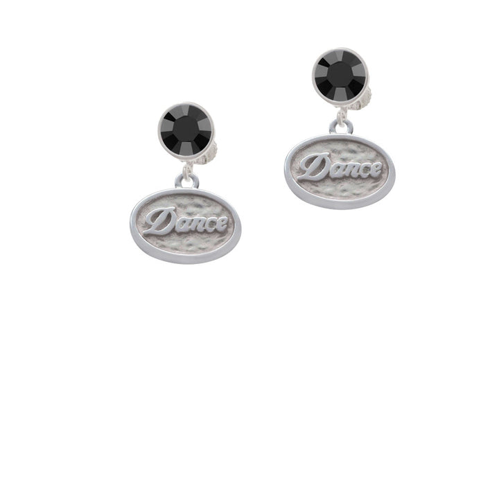 Dance - Oval Seal Crystal Clip On Earrings Image 3