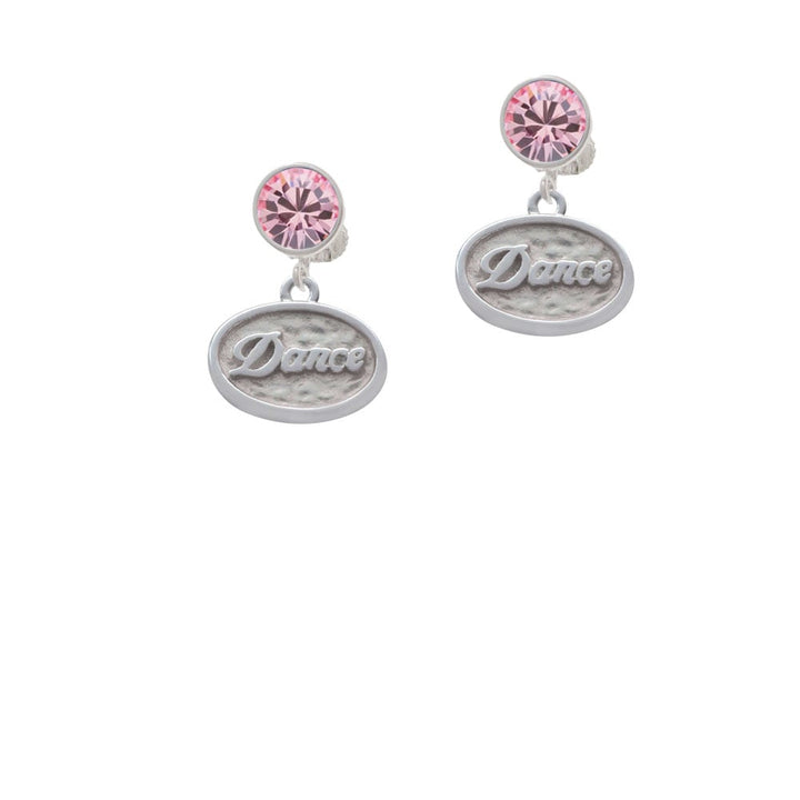 Dance - Oval Seal Crystal Clip On Earrings Image 1