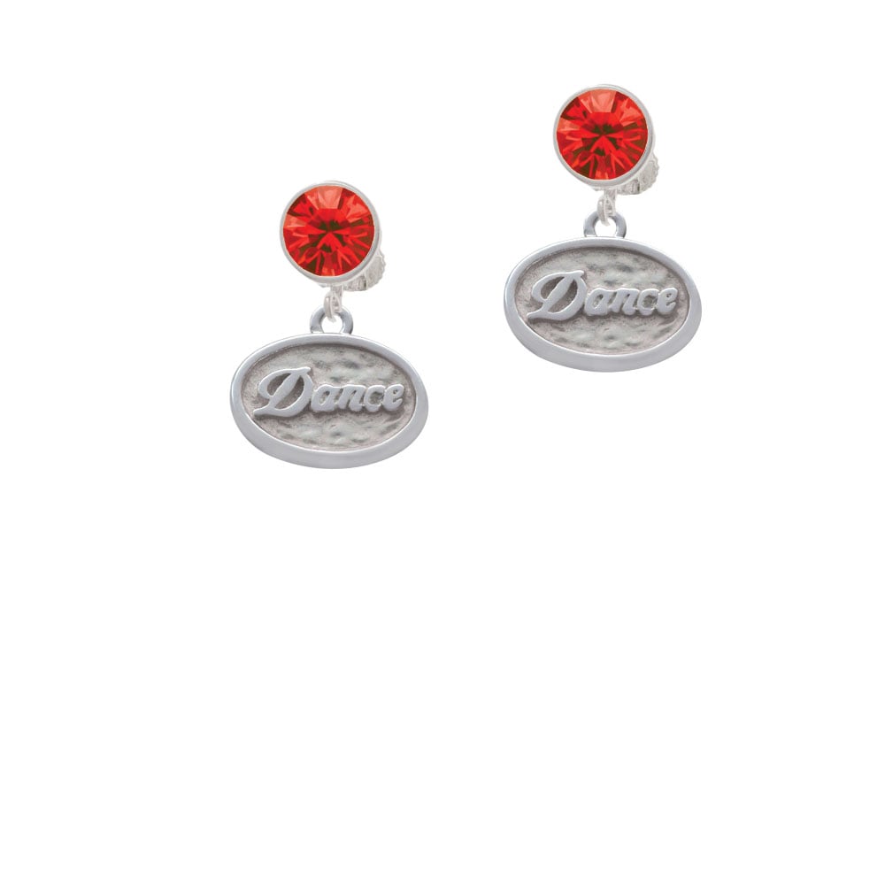 Dance - Oval Seal Crystal Clip On Earrings Image 1