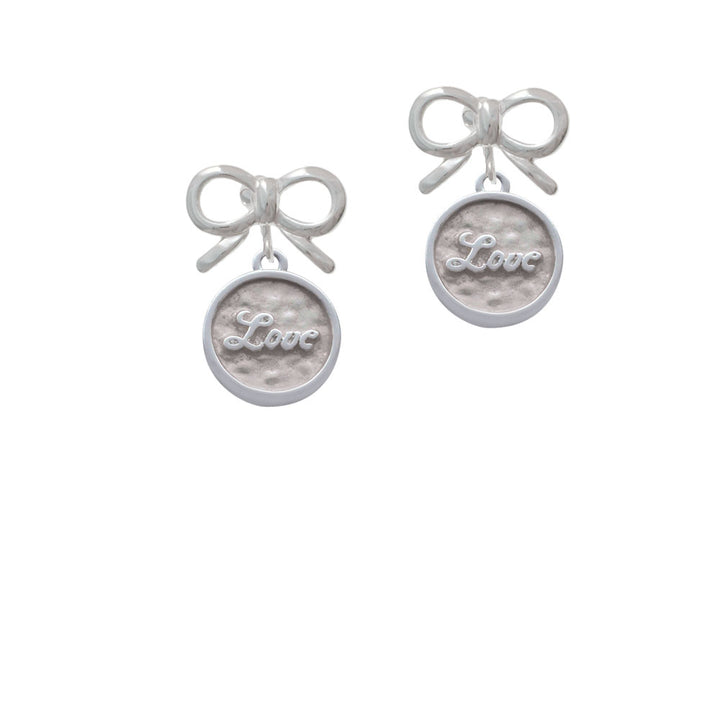 Love - Round Seal Crystal Clip On Earrings Image 9