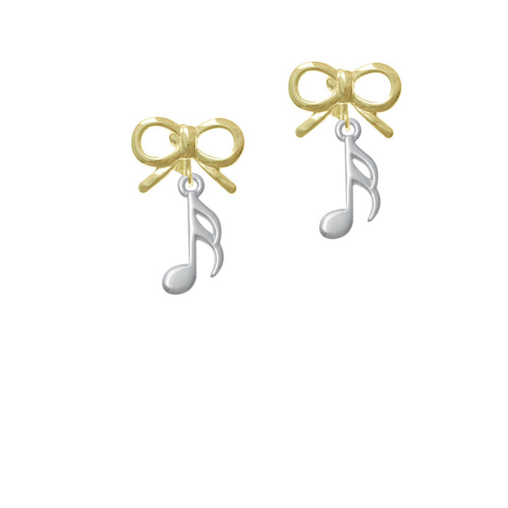 Sixteenth Note Crystal Clip On Earrings Image 10