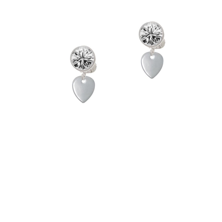 Mini Guitar Pick Crystal Clip On Earrings Image 1