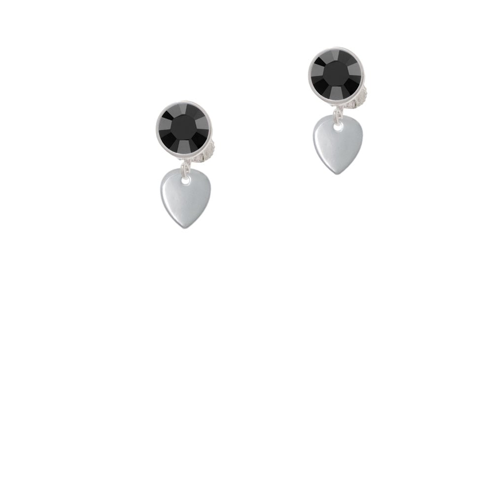 Mini Guitar Pick Crystal Clip On Earrings Image 3