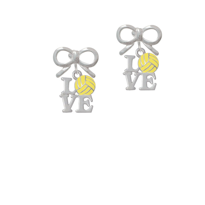 Love with Water Polo Ball Crystal Clip On Earrings Image 9