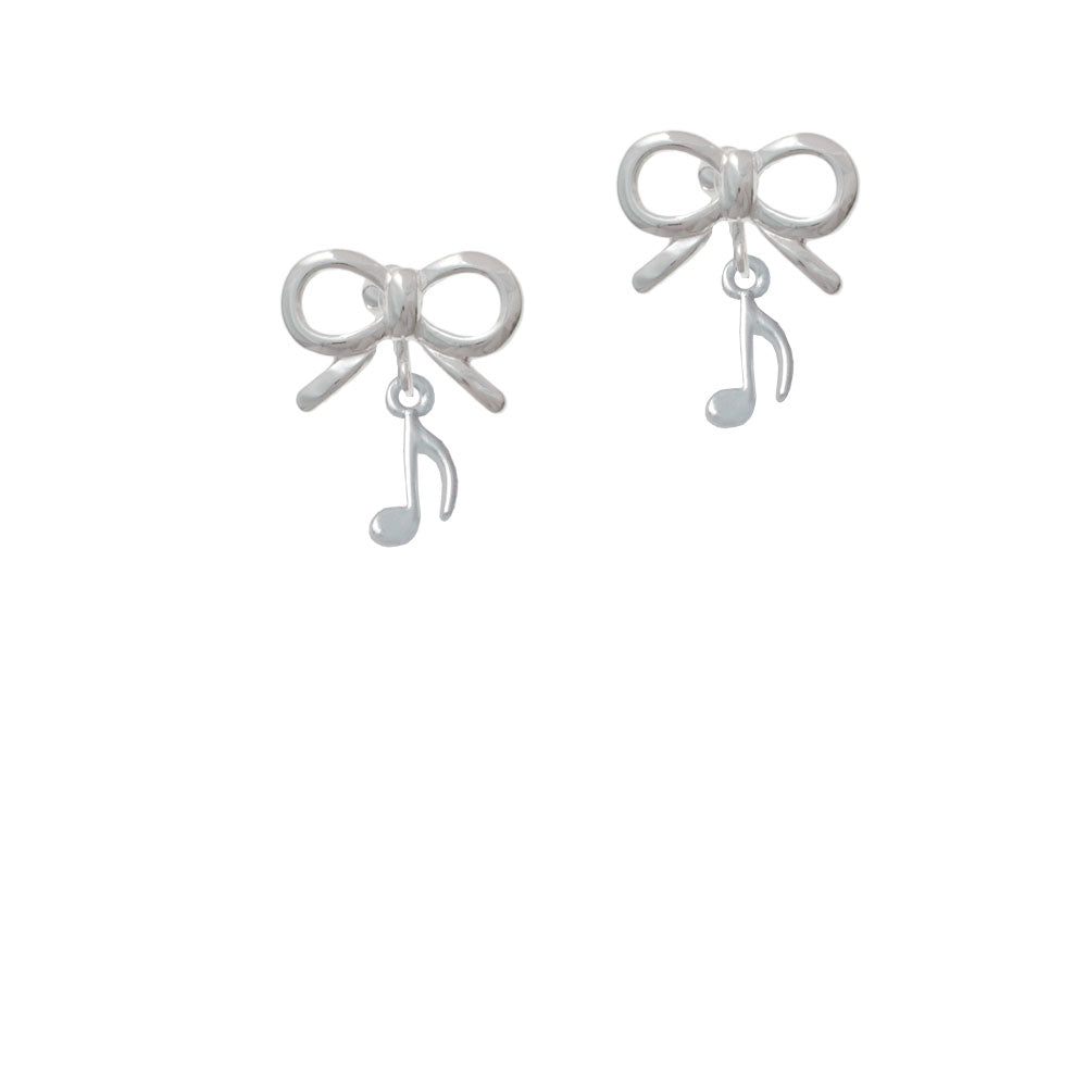 Mini Eighth Note Crystal Clip On Earrings Image 9