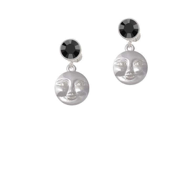 Happy Moon Crystal Clip On Earrings Image 3