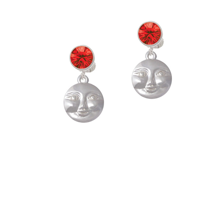 Happy Moon Crystal Clip On Earrings Image 4