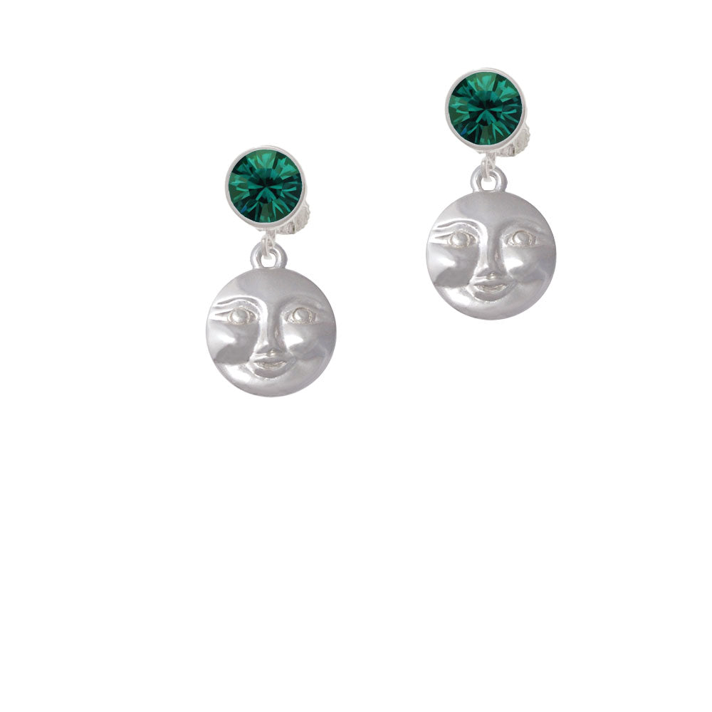 Happy Moon Crystal Clip On Earrings Image 6