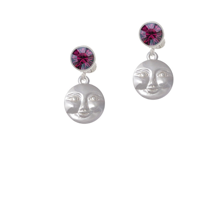 Happy Moon Crystal Clip On Earrings Image 8