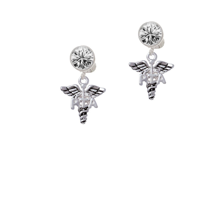 Caduceus - PTA Crystal Clip On Earrings Image 2