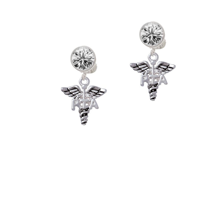 Caduceus - PTA Crystal Clip On Earrings Image 1