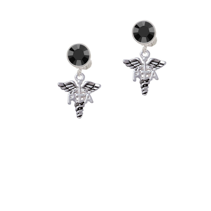 Caduceus - PTA Crystal Clip On Earrings Image 3