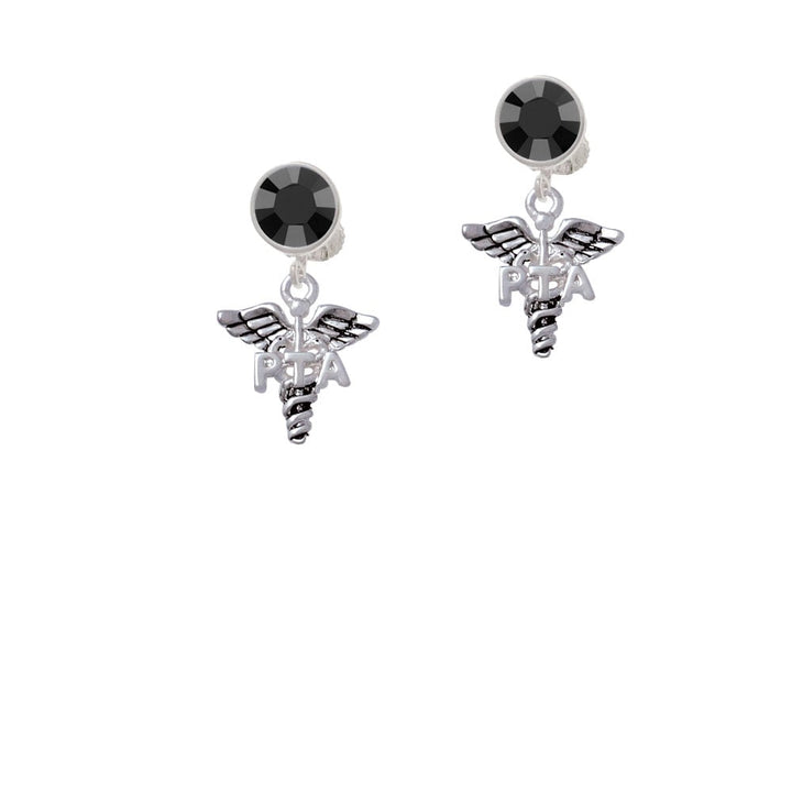 Caduceus - PTA Crystal Clip On Earrings Image 1