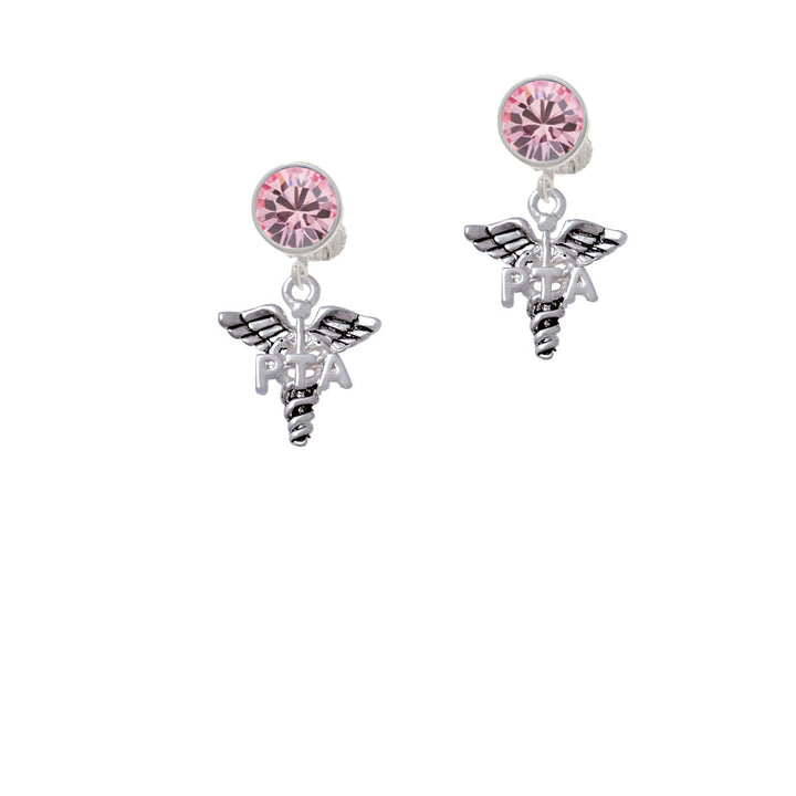 Caduceus - PTA Crystal Clip On Earrings Image 4