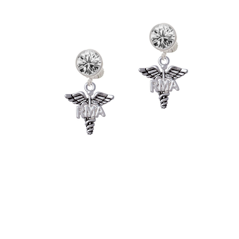 Caduceus - RMA Crystal Clip On Earrings Image 2