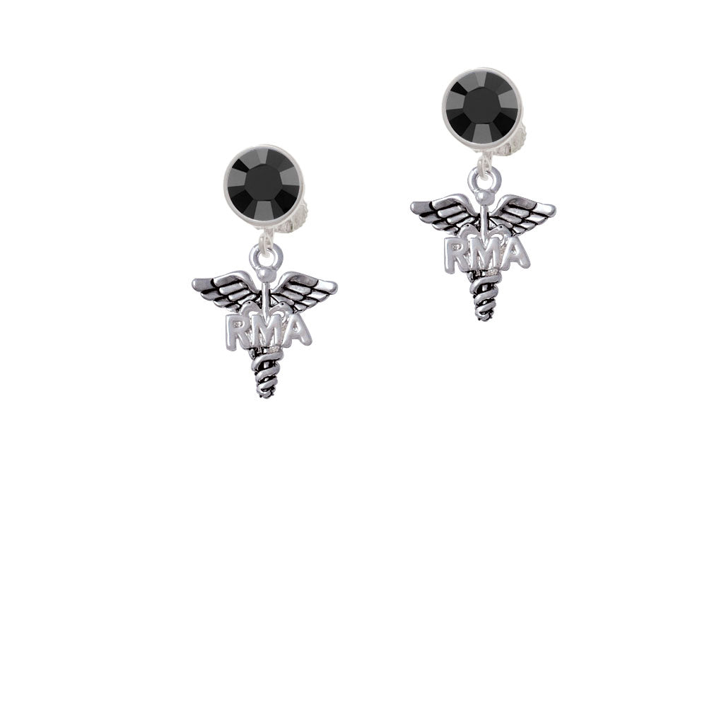 Caduceus - RMA Crystal Clip On Earrings Image 3