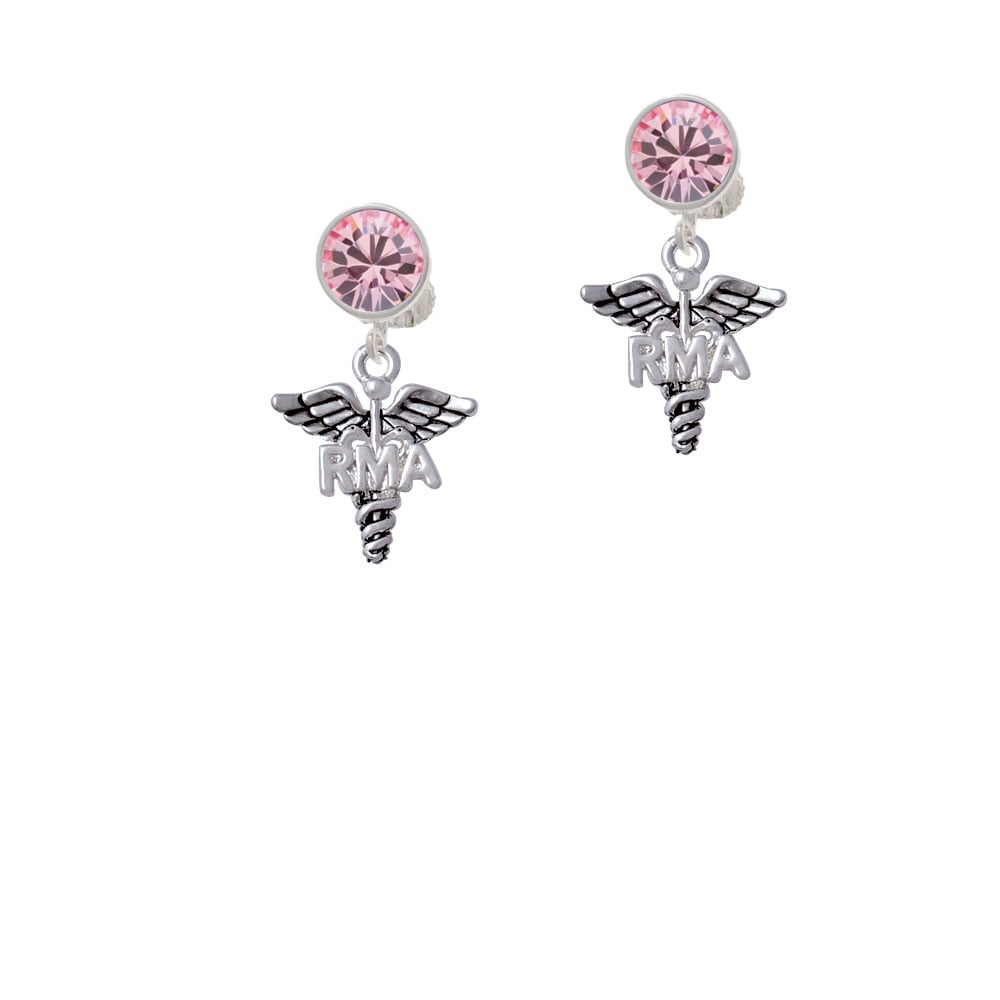 Caduceus - RMA Crystal Clip On Earrings Image 4