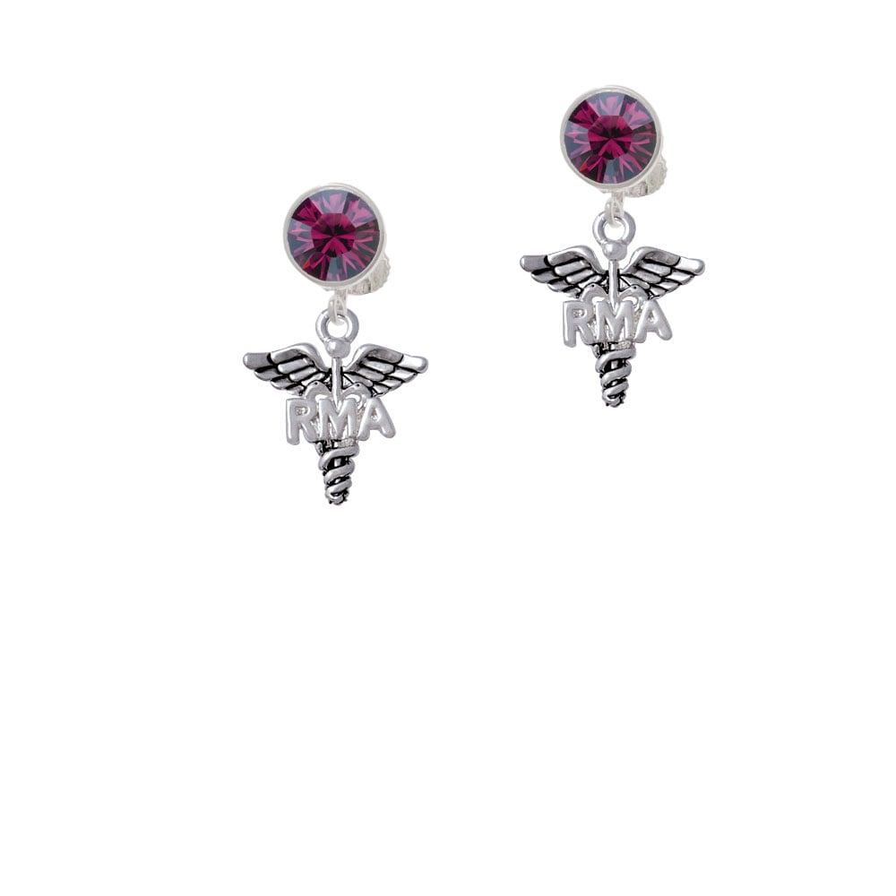 Caduceus - RMA Crystal Clip On Earrings Image 1