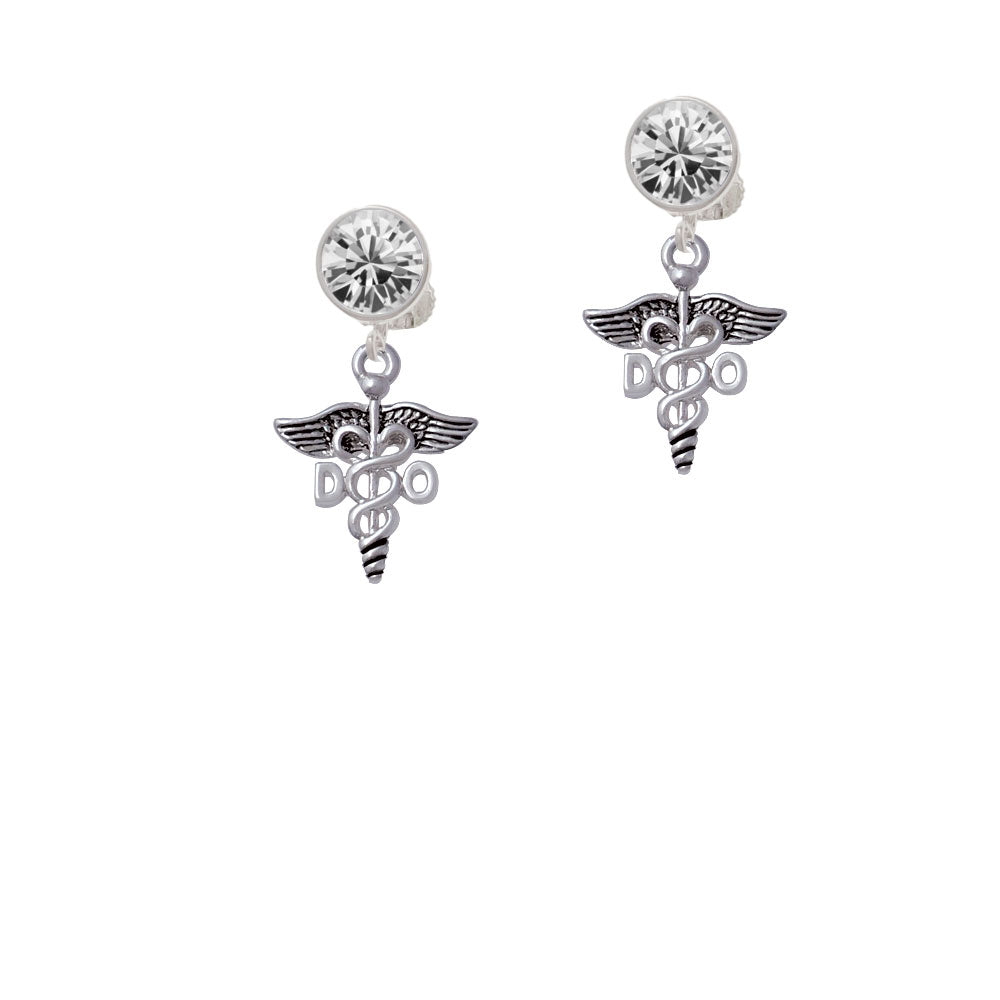 Caduceus - DO Crystal Clip On Earrings Image 2