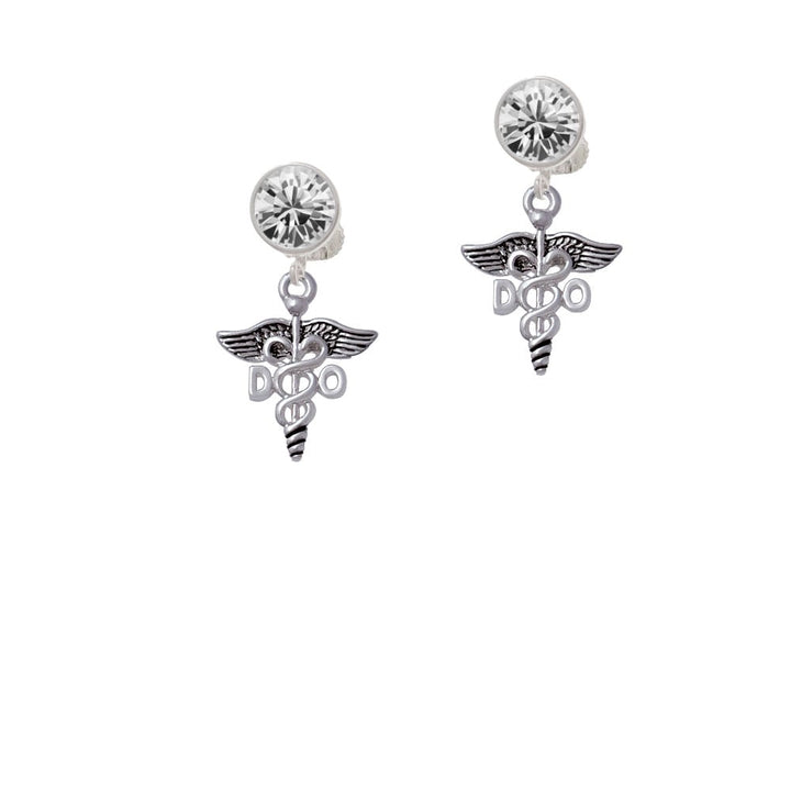 Caduceus - DO Crystal Clip On Earrings Image 1