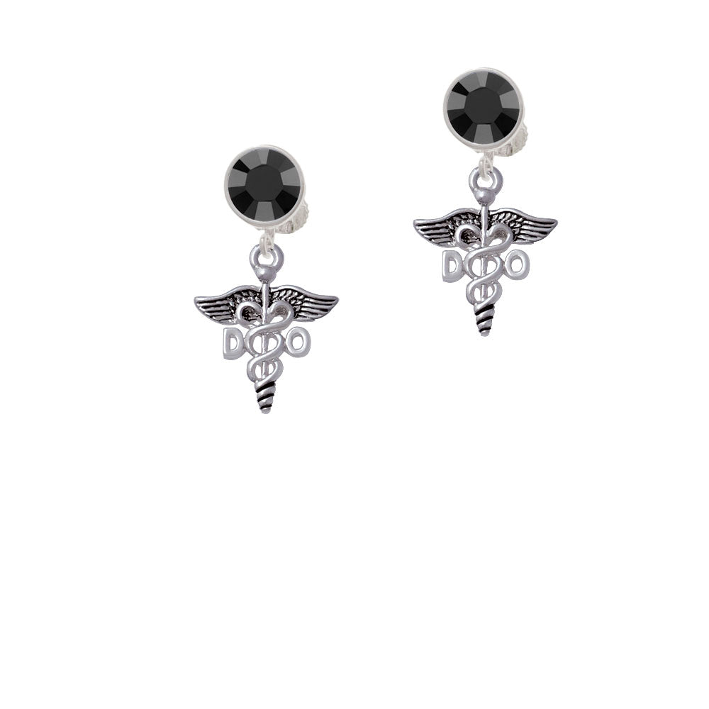 Caduceus - DO Crystal Clip On Earrings Image 3