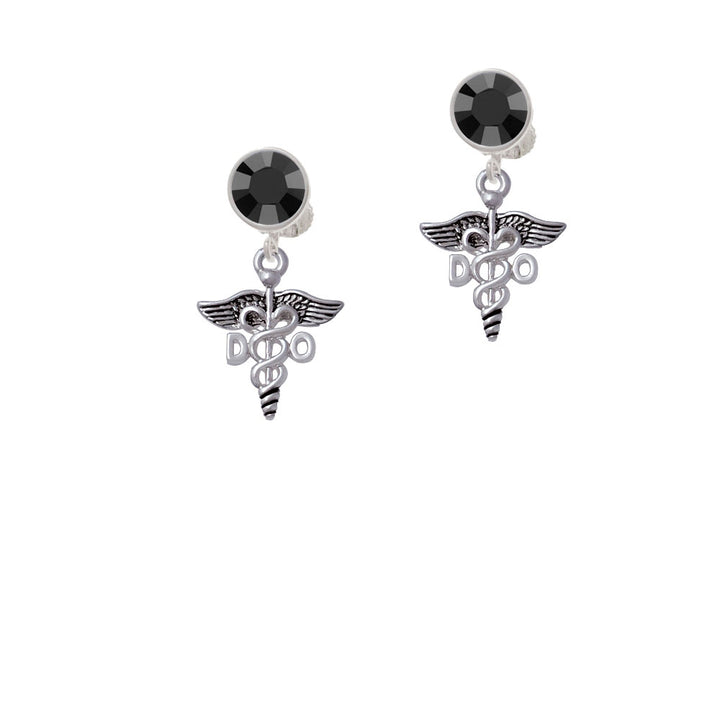 Caduceus - DO Crystal Clip On Earrings Image 3