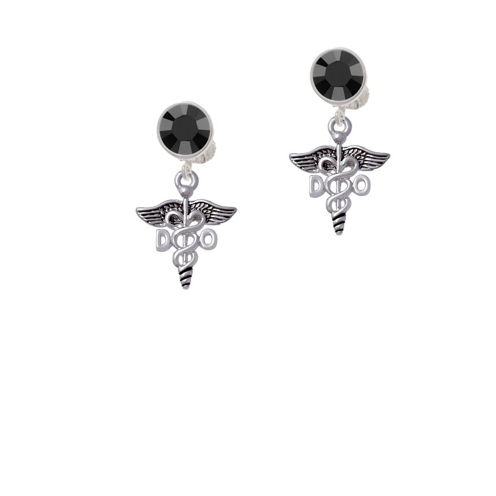 Caduceus - DO Crystal Clip On Earrings Image 1