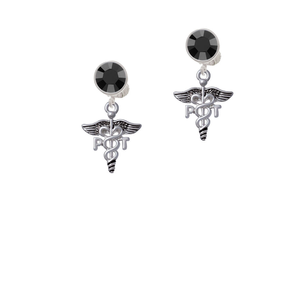 Caduceus - PT Crystal Clip On Earrings Image 3