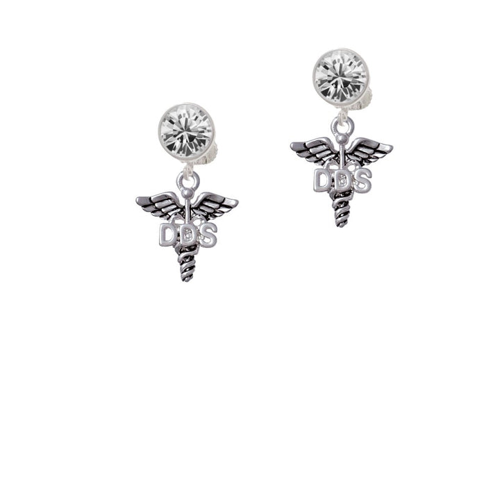 Caduceus - DDS Crystal Clip On Earrings Image 1