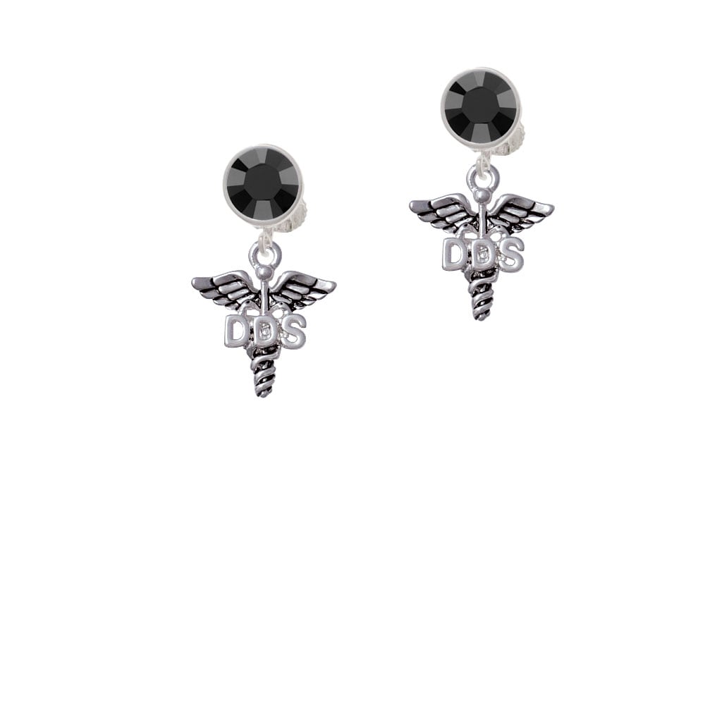 Caduceus - DDS Crystal Clip On Earrings Image 1