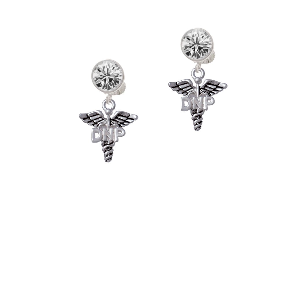 Caduceus - DNP Crystal Clip On Earrings Image 1