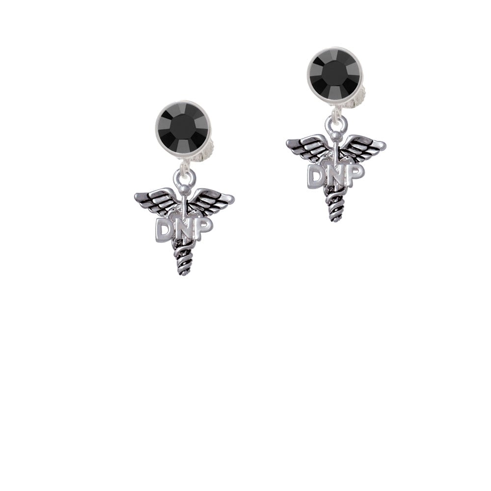 Caduceus - DNP Crystal Clip On Earrings Image 3