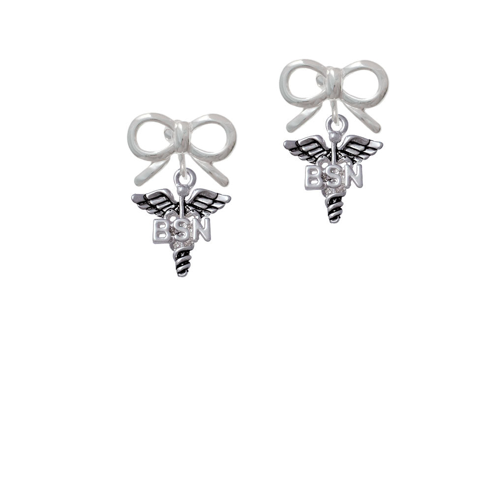 Caduceus - BSN Crystal Clip On Earrings Image 9