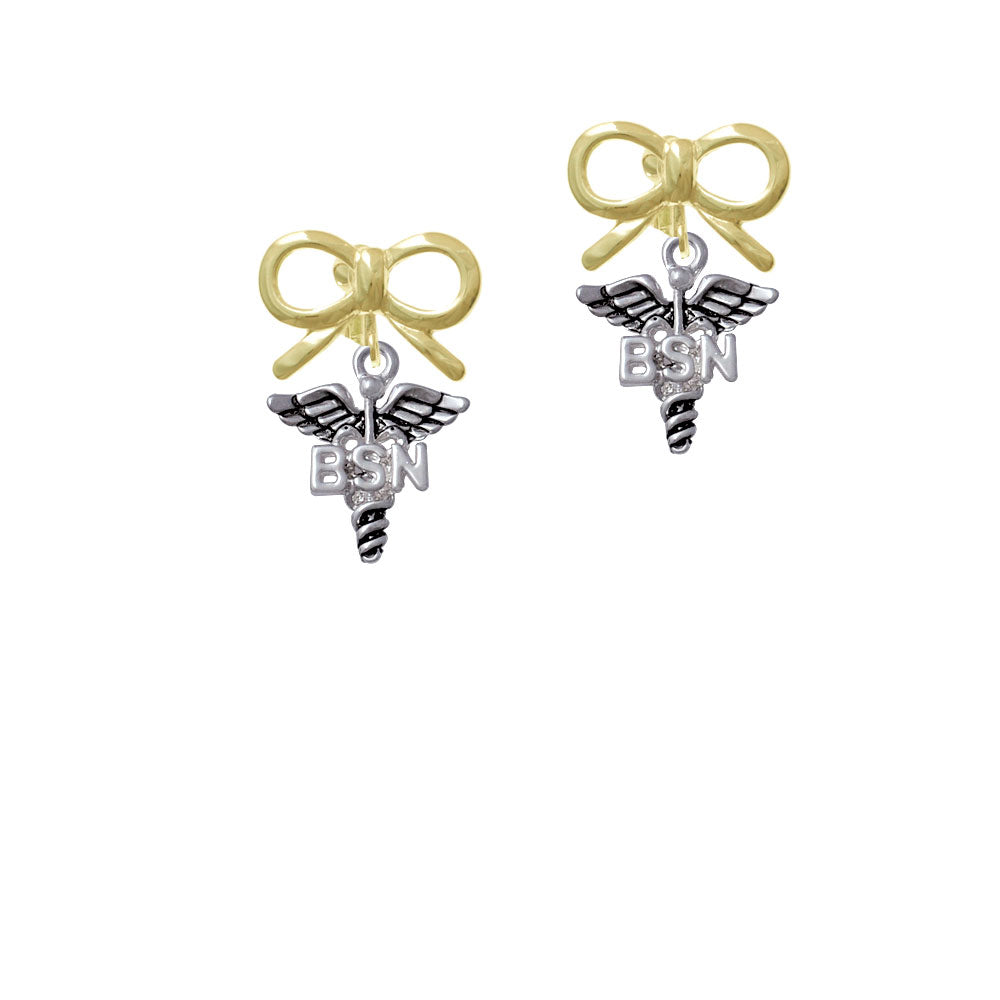 Caduceus - BSN Crystal Clip On Earrings Image 10