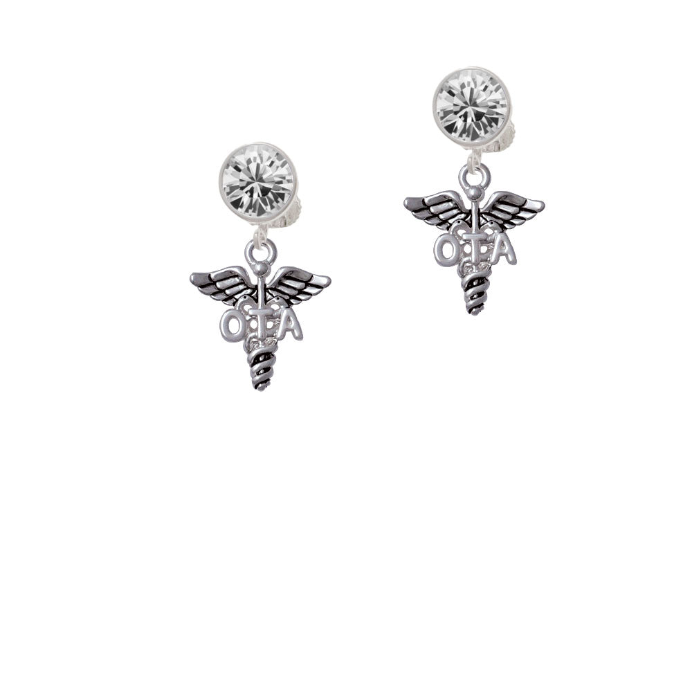 Caduceus - OTA Crystal Clip On Earrings Image 2