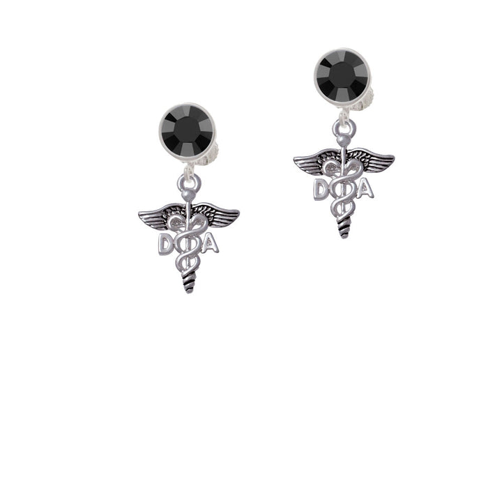 Caduceus - DA Crystal Clip On Earrings Image 3