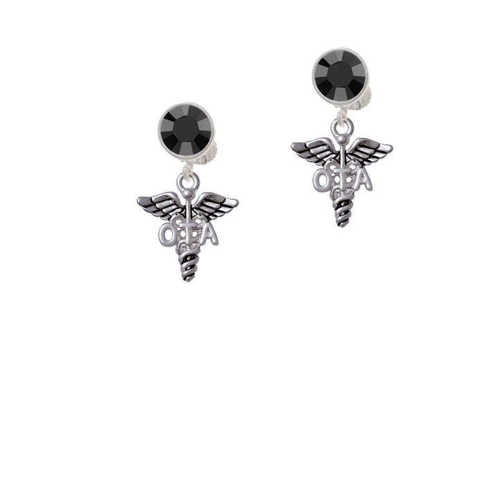 Caduceus - OTA Crystal Clip On Earrings Image 3