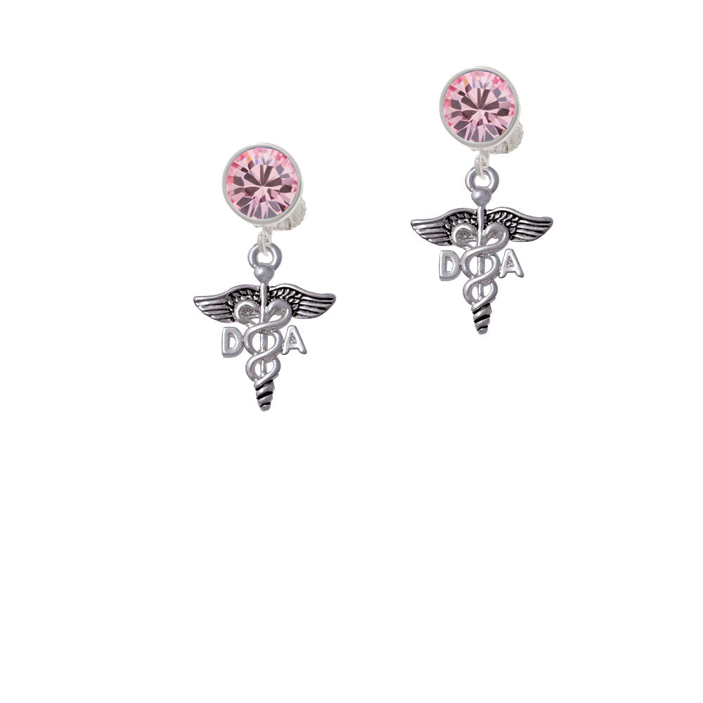 Caduceus - DA Crystal Clip On Earrings Image 4