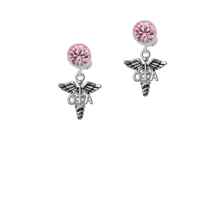 Caduceus - OTA Crystal Clip On Earrings Image 4