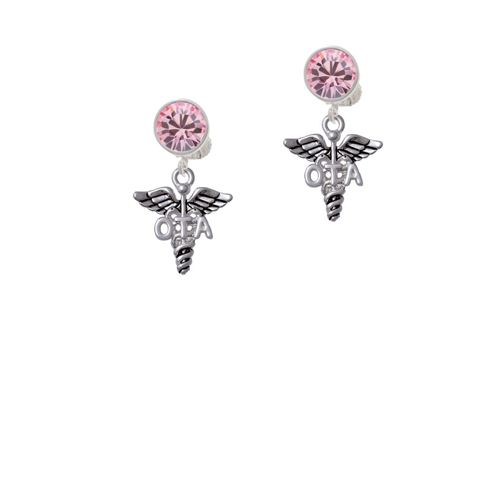 Caduceus - OTA Crystal Clip On Earrings Image 1