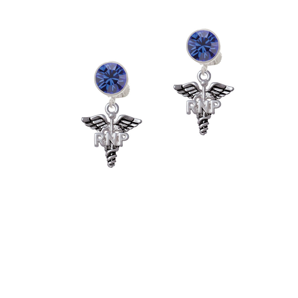 Caduceus - RNP Crystal Clip On Earrings Image 7