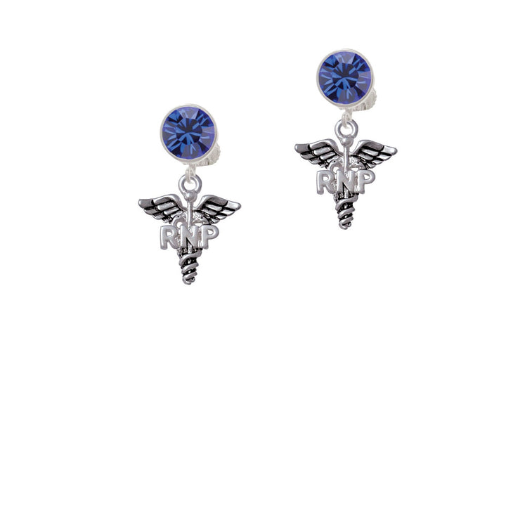 Caduceus - RNP Crystal Clip On Earrings Image 7