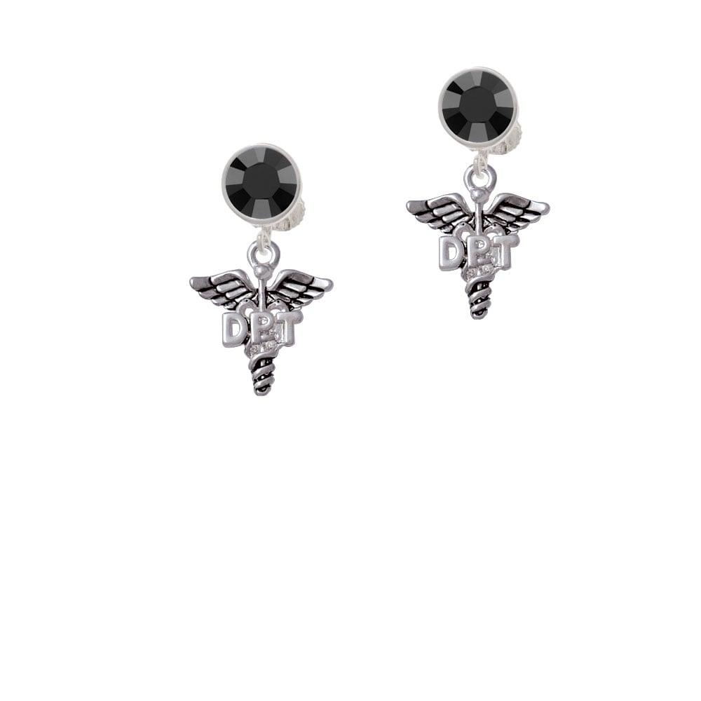 Caduceus - DPT Crystal Clip On Earrings Image 1