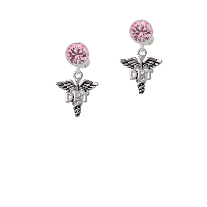 Caduceus - DPT Crystal Clip On Earrings Image 1