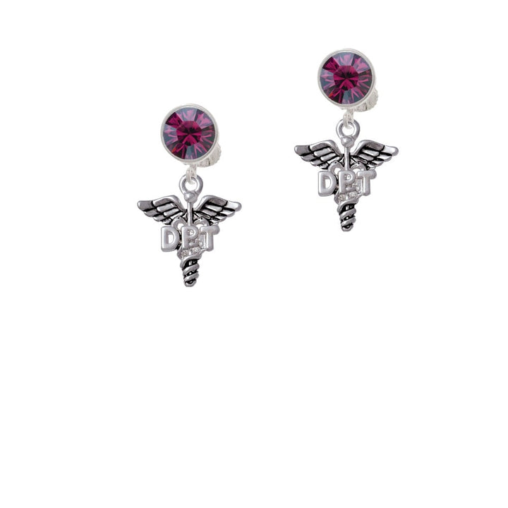 Caduceus - DPT Crystal Clip On Earrings Image 1