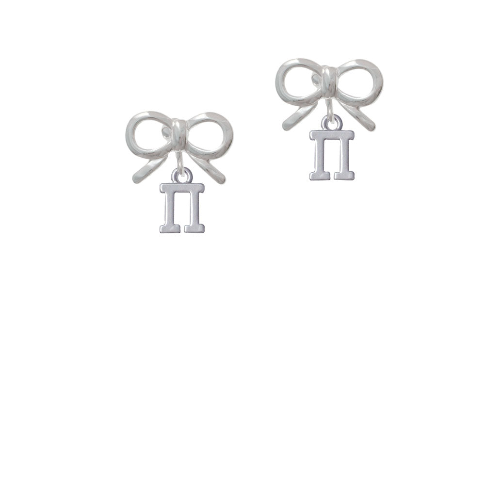 Small Greek Letter - Pi - Crystal Clip On Earrings Image 9