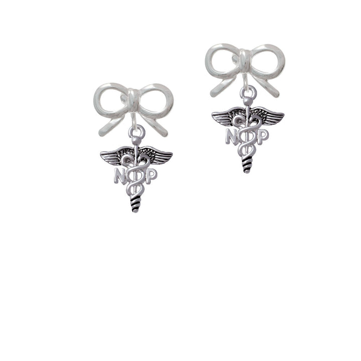 Caduceus - NP Crystal Clip On Earrings Image 9