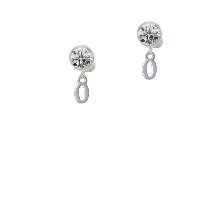 Small Number - 0 - Crystal Clip On Earrings Image 1